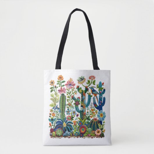 Wüstenblooms bestickt Eden Tasche (Vorderseite)