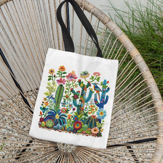 Wüstenblooms bestickt Eden Tasche