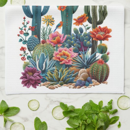 Wüstenblooms Geschirrtuch (Gefaltet)