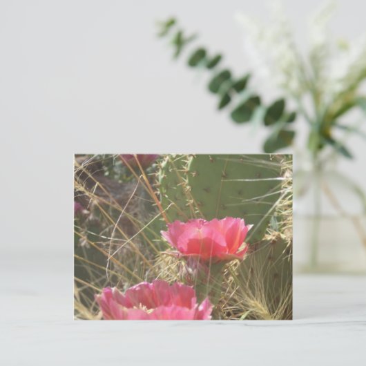 Wüstenblooms Postkarte (Stehend Vorderseite)