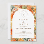 Wüstenblumen-Bogenhochzeit Save The Date (Vorderseite)