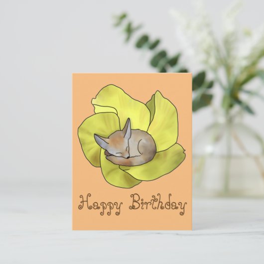 Wüstenblumen Postkarte (Stehend Vorderseite)