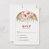 Wüstenblumenbogen Boho Erdtöne RSVP Karte (Vorderseite)
