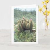 Wüstenblüten Kakteen Grußkarten oder Mitteilungska Karte (Gelbe Blume)