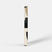 Wüstenbögen: Komposition in Schwarz und Beige iPhone Hülle (Rechte Seite)