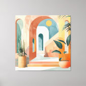 Wüstenbögen - Moderne Abstrakte Architektur Leinwanddruck (Vorderseite)