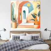 Wüstenbögen - Moderne Abstrakte Architektur Leinwanddruck (Insitu (Schlafzimmer))
