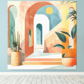 Wüstenbögen - Moderne Abstrakte Architektur Leinwanddruck (Insitu (Holzboden))