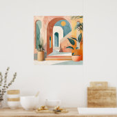 Wüstenbögen - Moderne Abstrakte Architektur Poster (Küche)