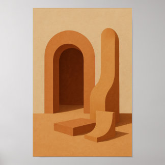 Wüstenbogen Modernes Kunstposter Poster