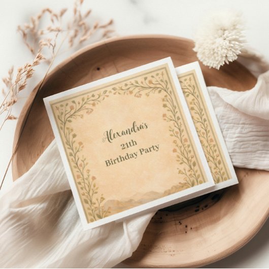 Wüstenbotanischer Geburtstag Serviette