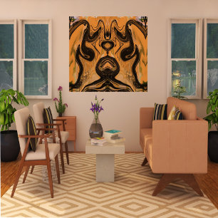 Wüstenbraun Abstract Auf gewickeltem Leinwanddruck