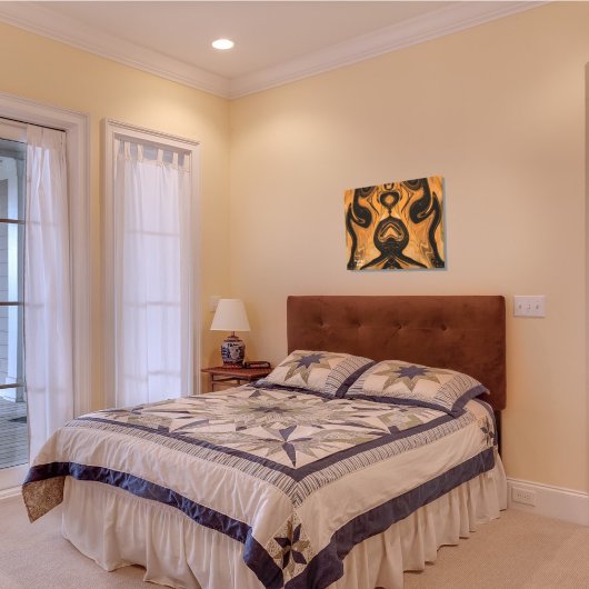 Wüstenbraun Abstrakt auf gesteppten Leinwand