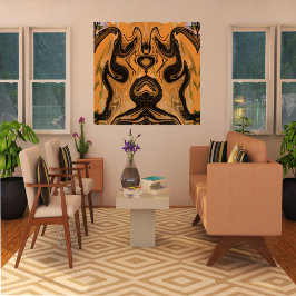 Wüstenbraun Abstrakt auf überzogenen Leinwand