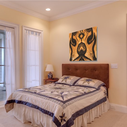 Wüstenbraun Abstrakt auf überzogenen Leinwand