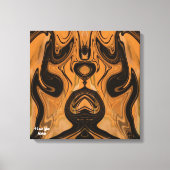 Wüstenbraun Abstrakt auf überzogenen Leinwand (Vorderseite)