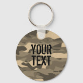 Wüstenbraun-Camouflage-Armee Tarnung personalisier Schlüsselanhänger (Vorderseite)