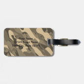 Wüstenbraun Soldat der Camouflage Tarnkappenreise Gepäckanhänger (Rückseite horizontal)