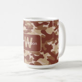 Wüstenbraun-Tarnung mit Personalisierung   Kaffeetasse (VorderseiteRechts)