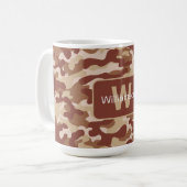 Wüstenbraun-Tarnung mit Personalisierung   Kaffeetasse (Vorderseite Links)