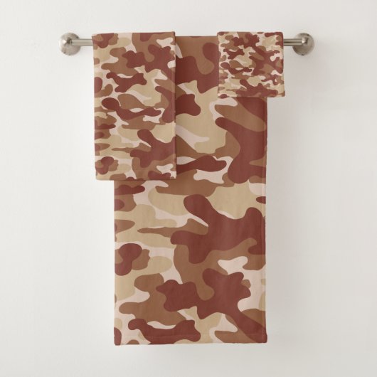 Wüstenbraunes Tarnmuster  Badhandtuch Set (Insitu)
