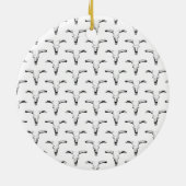 Wüstenbrille mit Horns Western KUSTOM FARBE Keramik Ornament (Hinten)