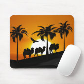 WüstenCamels bei Sonnenuntergang Mousepad (Mit Mouse)