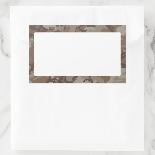 WüstenCamouflage (mit Weiß) Rechteckiger Aufkleber (Tasche)
