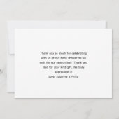 Wüstencamper Clothesline Pink Baby Dusche Dankeskarte (Rückseite)