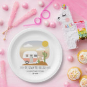 Wüstencamper Clothesline Pink Baby Dusche Pappteller (Party)