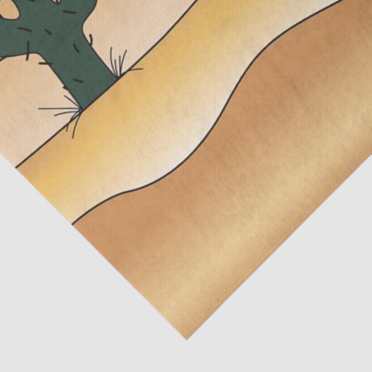 WüstenCartoon Seidenpapier (Detail)