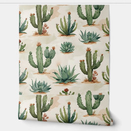 Wüstenchic Cactus & Succulent Peel and Stick Tapete