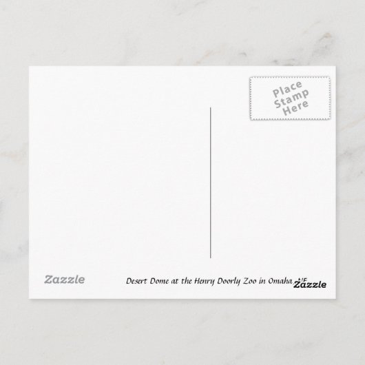 Wüstendom Postkarte (Rückseite)