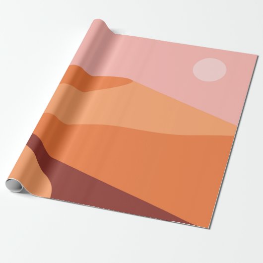 Wüstendünen minimalistische Landschaft Geschenkpapier (Ungerollt)