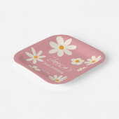 Wüstendusche boho pink Retro Baby Brust Pappteller (Gewinkelt)