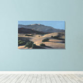 Wüstenduschen und schneebedeckte Berge Leinwanddruck (Insitu (Holzboden))