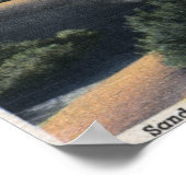 Wüstenduschen und schneebedeckte Berge Poster (Ecke)