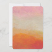 Wüstenfarben Abstrakte Landschaft Geburtstag Einladung (Rückseite)