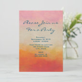 Wüstenfarben Abstrakte Landschaft Generisches Part Einladung (Stehend Vorderseite)