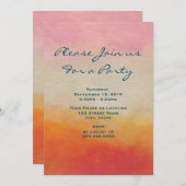 Wüstenfarben Abstrakte Landschaft Generisches Part Einladung (Vorne/Hinten)