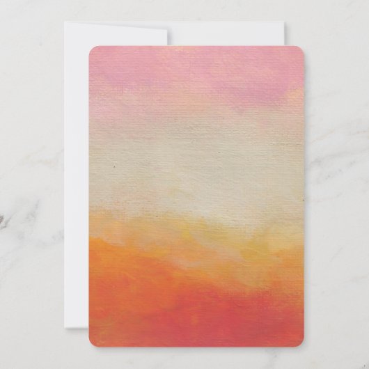 Wüstenfarben Abstrakte Landschaftshochzeit Einladung (Rückseite)