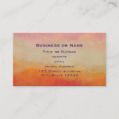 Wüstenfarben Abstrakte Landschaftsmalerei Visitenkarte (Rückseite)