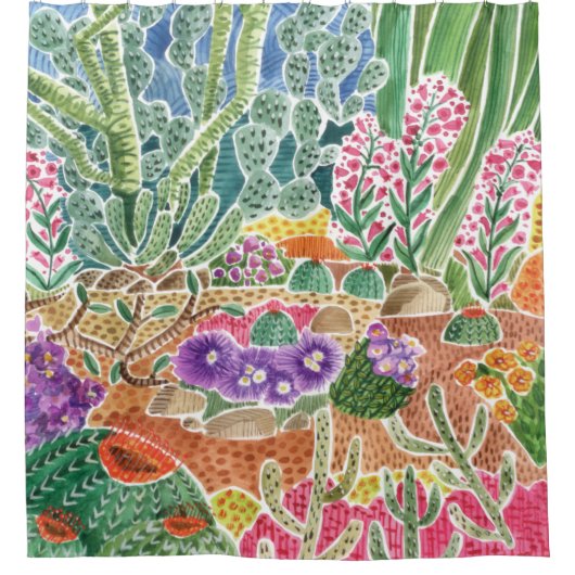 Wüstenfarben Duschvorhang (Vorderseite)