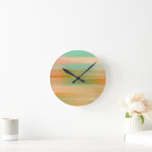 Wüstenfarben Südwestlicher Sonnenuntergang Aqua Or Runde Wanduhr (Zuhause)