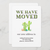 Wüstenfarbenkaktus Änderung der Adresse Ankündigung (Vorne/Hinten)