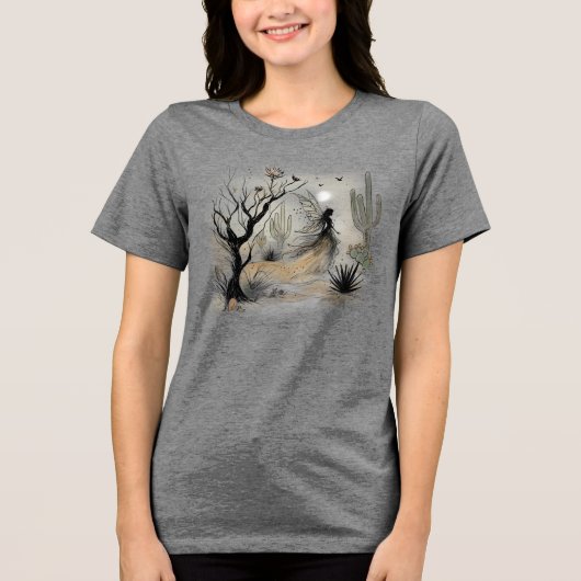 Wüstenfee Tri-Blend Shirt (Vorderseite)