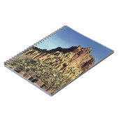 Wüstenfelsen Berggipfel Landschaftsbild Foto Notizblock (Linke Seite)