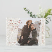 Wüstenflorales Save The Date (Stehend Vorderseite)