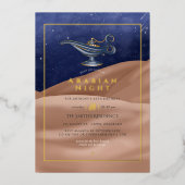 Wüstenfoil Arabian Birthday Foil Einladung (Vorderseite)