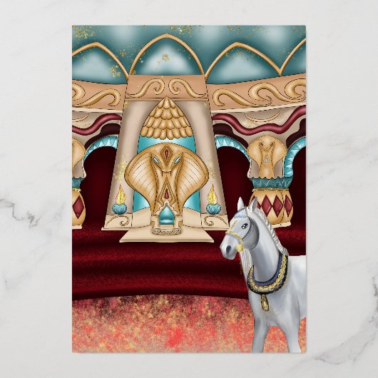 Wüstenfoil Arabian Birthday Foil Einladung (Rückseite)